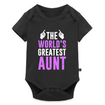 La plus grande tante du monde Fête des mères Meilleure tante - Body à manches courtes Premium Bébé - noir - Devant