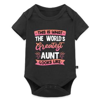 La plus grande tante du monde Fête des mères de tante Best - Body à manches courtes Premium Bébé - noir - Devant
