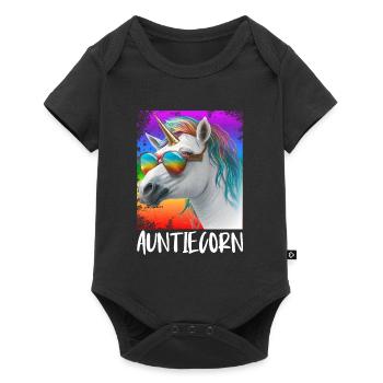 Tanticorn Licorne Fan Fête des mères Tantes Licorne - Body à manches courtes Premium Bébé - noir - Devant