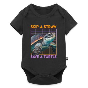 Save the turtles Save the Ocean Environmental Love - Baby Premium short-sleeve bodysuit - black - Front