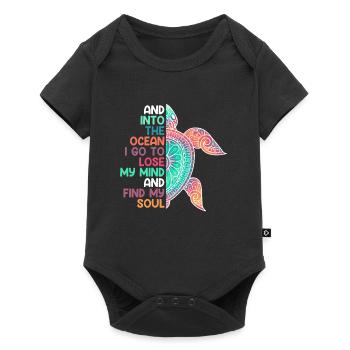 Amour environnemental Save the Ocean Turtle Bien-être animal - Body à manches courtes Premium Bébé - noir - Devant