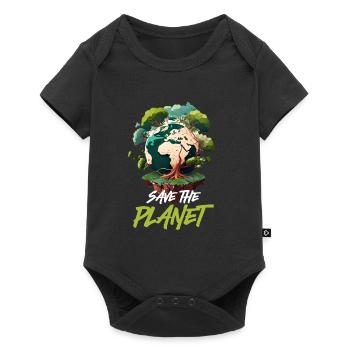 Save Planet Mother Earth Environmental Protection - Baby Premium short-sleeve bodysuit - black - Front