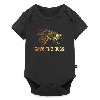 Save the bees Species conservation from extinction - Baby Premium short-sleeve bodysuit - black - Front