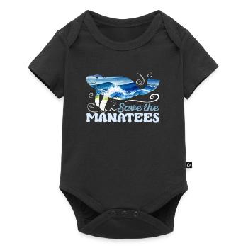 Save the Ocean Manatee Species Protection Endangered Animals - Baby Premium short-sleeve bodysuit - black - Front
