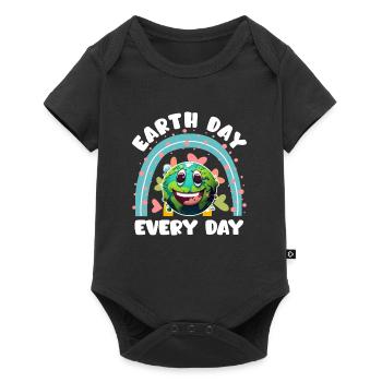 Mission Erde Umweltschutz Earth Day ist Jeden Tag - Baby Premium Kurzarmbody - Schwarz - Vorne