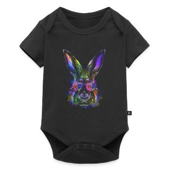 Cool Easter Bunny Happy Easter Bunny - Baby Premium short-sleeve bodysuit - black - Front
