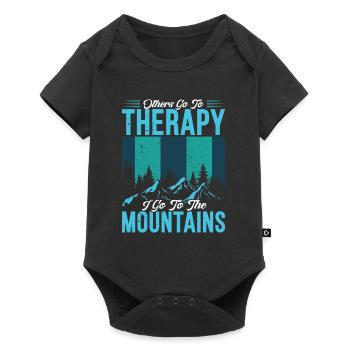 Therapy mountains mountain fan - Baby Premium short-sleeve bodysuit - black - Front