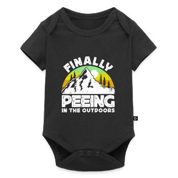 I love peeing outside hikers funny mountains - Baby Premium short-sleeve bodysuit - black - Front