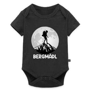 Bergfan Bergmädl Bergsteiger Wanderer klettern - Baby Premium Kurzarmbody - Schwarz - Vorne