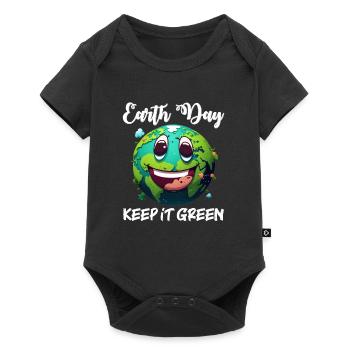 Keep it Green Save the Earth Environmental Love - Baby Premium short-sleeve bodysuit - black - Front