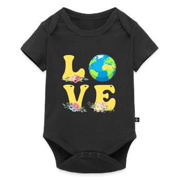 Save the Earth LOVE Mission Earth Environmental Protection - Baby Premium short-sleeve bodysuit - black - Front