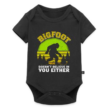 Bigfoot mountain fan hiker funny outdoorsman - Baby Premium short-sleeve bodysuit - black - Front