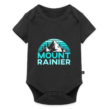 Mount Rainier Mountaineering Summit Sports Hiking - Baby Premium short-sleeve bodysuit - black - Front