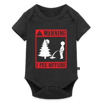 I love peeing outside hikers funny mountains - Baby Premium short-sleeve bodysuit - black - Front