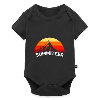 Bergsteiger Bergfan Climbing Summit klettern - Baby Premium Kurzarmbody - Schwarz - Vorne