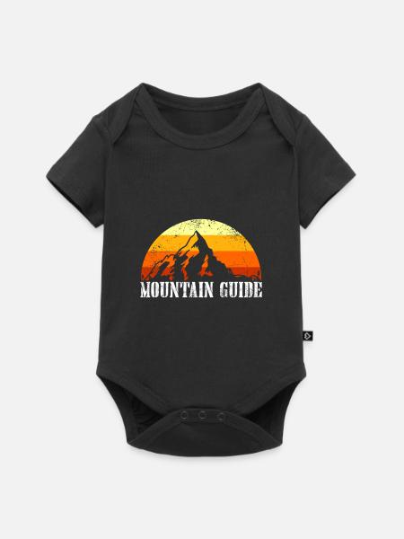 Guides de montagne, randonneurs et alpinistes - Body à manches courtes Premium Bébé - noir