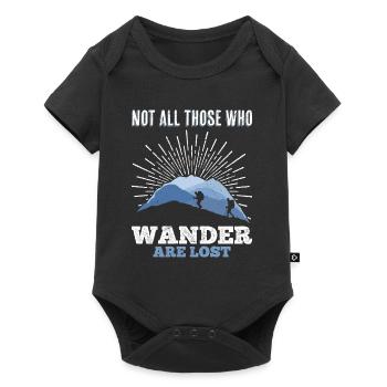 Hikers: Not everyone who hikes gets lost - Baby Premium short-sleeve bodysuit - black - Front