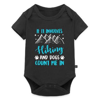 Hiking, dog fan, hiker, mountain fan, mountaineer - Baby Premium short-sleeve bodysuit - black - Front