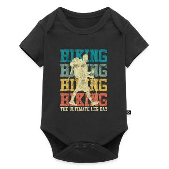 Ultimate Leg Day Mountain Fan Hiking - Baby Premium short-sleeve bodysuit - black - Front