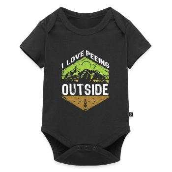 I love peeing outside hikers funny mountains - Baby Premium short-sleeve bodysuit - black - Front