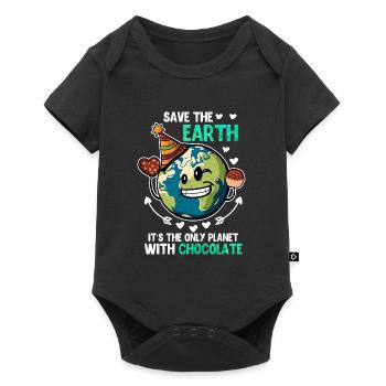 Save the Earth Chocolate Lovers Protection de l’environnement - Body à manches courtes Premium Bébé - noir - Devant