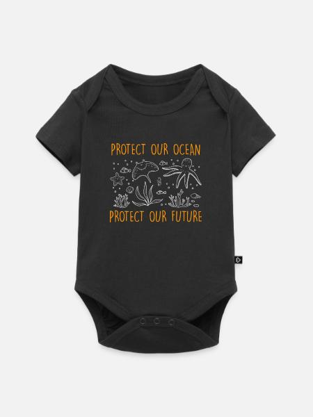 Umweltschutz Protect die Ozeane Artenschutz - Baby Premium Kurzarmbody - Schwarz