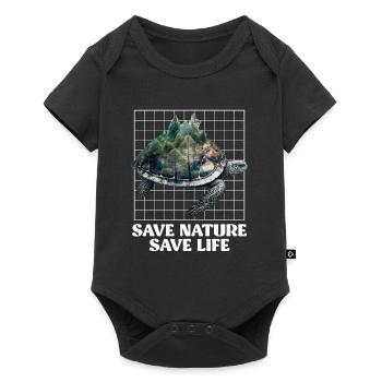 Save Nature Turtles Species Conservation Environment - Baby Premium short-sleeve bodysuit - black - Front