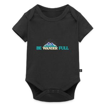 Wanderfull Wanderer Gipfelsport Bergsteiger - Baby Premium Kurzarmbody - Schwarz - Vorne