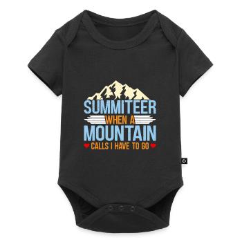 Mountaineers: When the mountains call, I have to go - Baby Premium short-sleeve bodysuit - black - Front