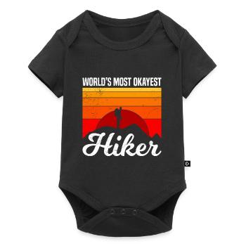 Mountaineer Hiker Hiker Mountain Fan Hiking - Baby Premium short-sleeve bodysuit - black - Front