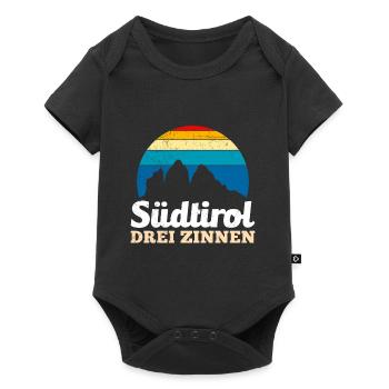 Drei Zinnen Südtirol Bergsteiger und Wanderer - Baby Premium Kurzarmbody - Schwarz - Vorne