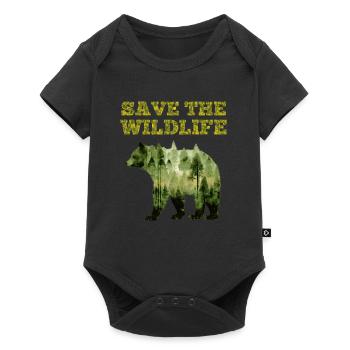 Save the Earth Environmental Protection Species Conservation Earth Day - Baby Premium short-sleeve bodysuit - black - Front