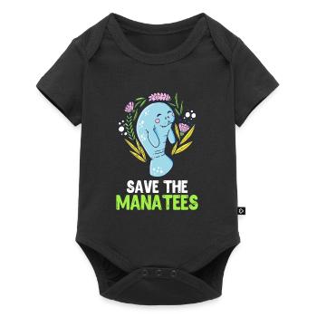 Walrus Save the Ocean Environmental Love - Baby Premium short-sleeve bodysuit - black - Front