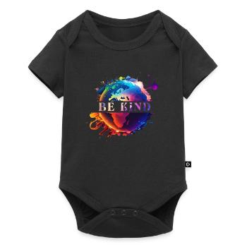 Be Child with Mother Earth Environmental Protection Nature - Baby Premium short-sleeve bodysuit - black - Front