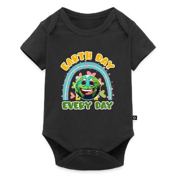 Mission Erde Umweltschutz Earth Day ist Jeden Tag - Baby Premium Kurzarmbody - Schwarz - Vorne