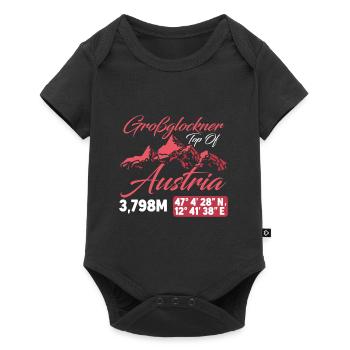 Großglockner Österreich Berge Wanderer Bergsteiger - Baby Premium Kurzarmbody - Schwarz - Vorne