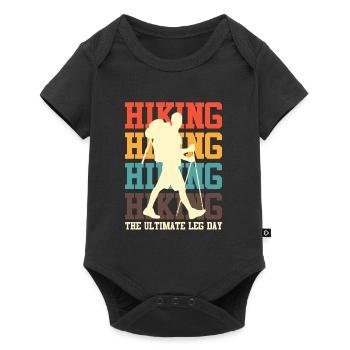 Ultimate Leg Day Mountain Fan Hiking - Baby Premium short-sleeve bodysuit - black - Front