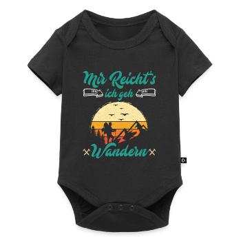 Mir reichts ich geh wandern Bergfan - Baby Premium Kurzarmbody - Schwarz - Vorne