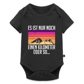 Wanderer lustig Bergesteiger Berge Naturburschen - Baby Premium Kurzarmbody - Schwarz - Vorne