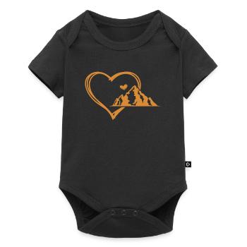 Sommet des Montagnes Wanderer - Body à manches courtes Premium Bébé - noir - Devant