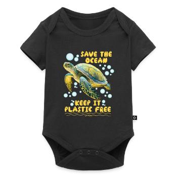 Save the Turtles Save the Ocean Conservation - Baby Premium short-sleeve bodysuit - black - Front