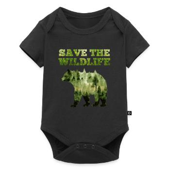Save the Earth Environmental Protection Species Conservation Earth Day - Baby Premium short-sleeve bodysuit - black - Front