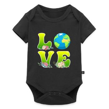 Save the Earth LOVE Mission Earth Environmental Protection - Baby Premium short-sleeve bodysuit - black - Front