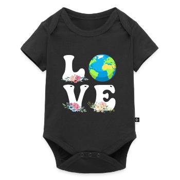 Save the Earth LOVE Mission Earth Environmental Protection - Baby Premium short-sleeve bodysuit - black - Front