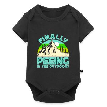 I love peeing outside hikers funny mountains - Baby Premium short-sleeve bodysuit - black - Front