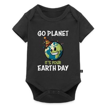 Go Planet It's Your Earth Day - Baby Premium short-sleeve bodysuit - black - Front