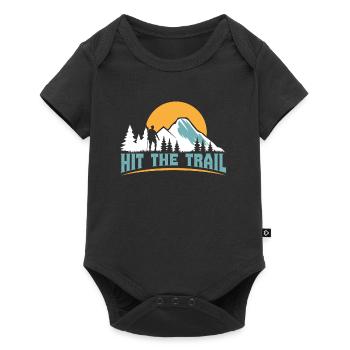 Mountaineer Hit the Trail Mountains Hiking - Baby Premium short-sleeve bodysuit - black - Front