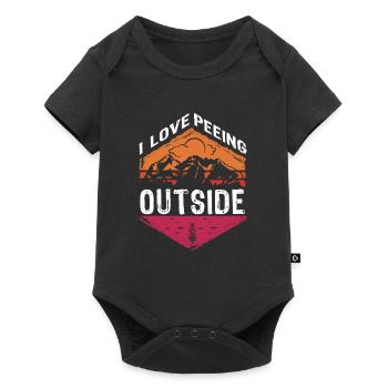 I love peeing outside hikers funny mountains - Baby Premium short-sleeve bodysuit - black - Front