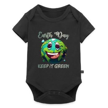 Keep it Green Save the Earth Environmental Love - Baby Premium short-sleeve bodysuit - black - Front