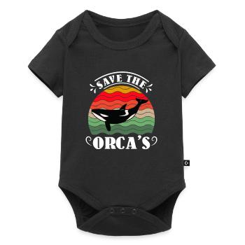 Save the Whales Orca Conservation Environment (Environnement de conservation des orques Save the Whales) - Body à manches courtes Premium Bébé - noir - Devant